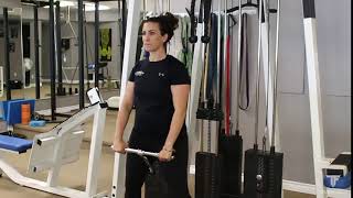Cable Front Raises (Straight Bar)