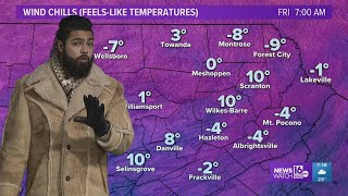 7PM Update: Bitter arctic blast will bring the coldest air so far this season
