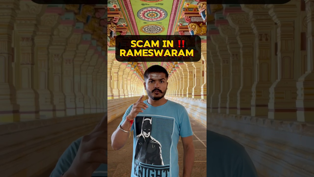 Rameshwaram temple scam !! Beware 🙌 #travel #rameshwaram #travelshorts #shorts #scammer #jethivlogs