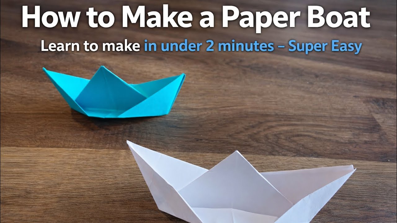 How To Make A Paper Boat with A4 sized Paper | Super Easy