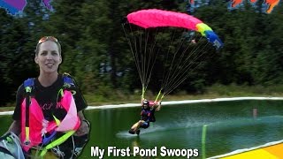 My First Pond Swooping EVER! - 59 sqft Icarus NEOS (2006) - Daredevil Girl Diana