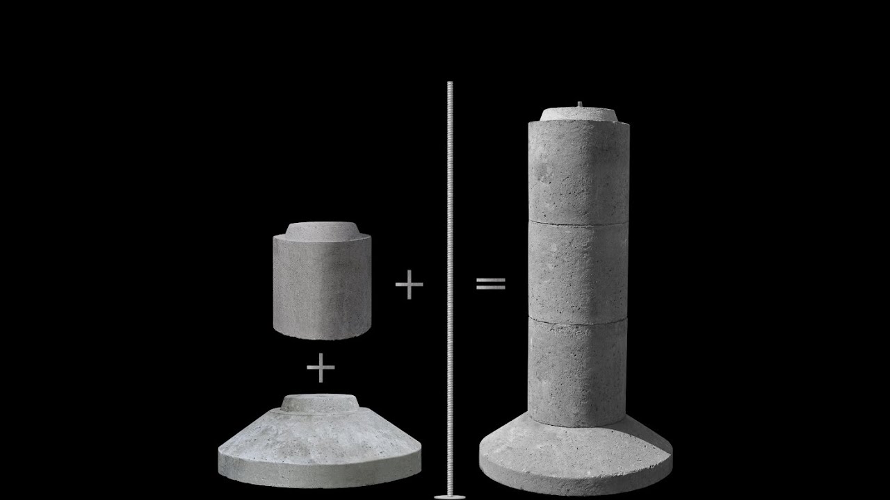 EZTUBE Precast Concrete Modular Footing YouTube