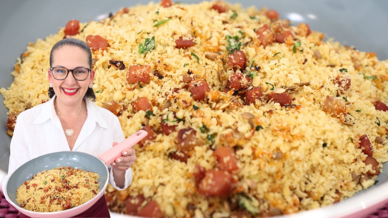 UMA DAS MELHORES FAROFAS QUE VOCÊ VAI PROVAR! SUPER FÁCIL, RÁPIDA E DELICIOSA! - Isamara Amâncio