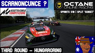 ROUND 3 HUNGARORING | OCTANE SPRINT S10 SPLIT SUNSET | ScarnonCunce?