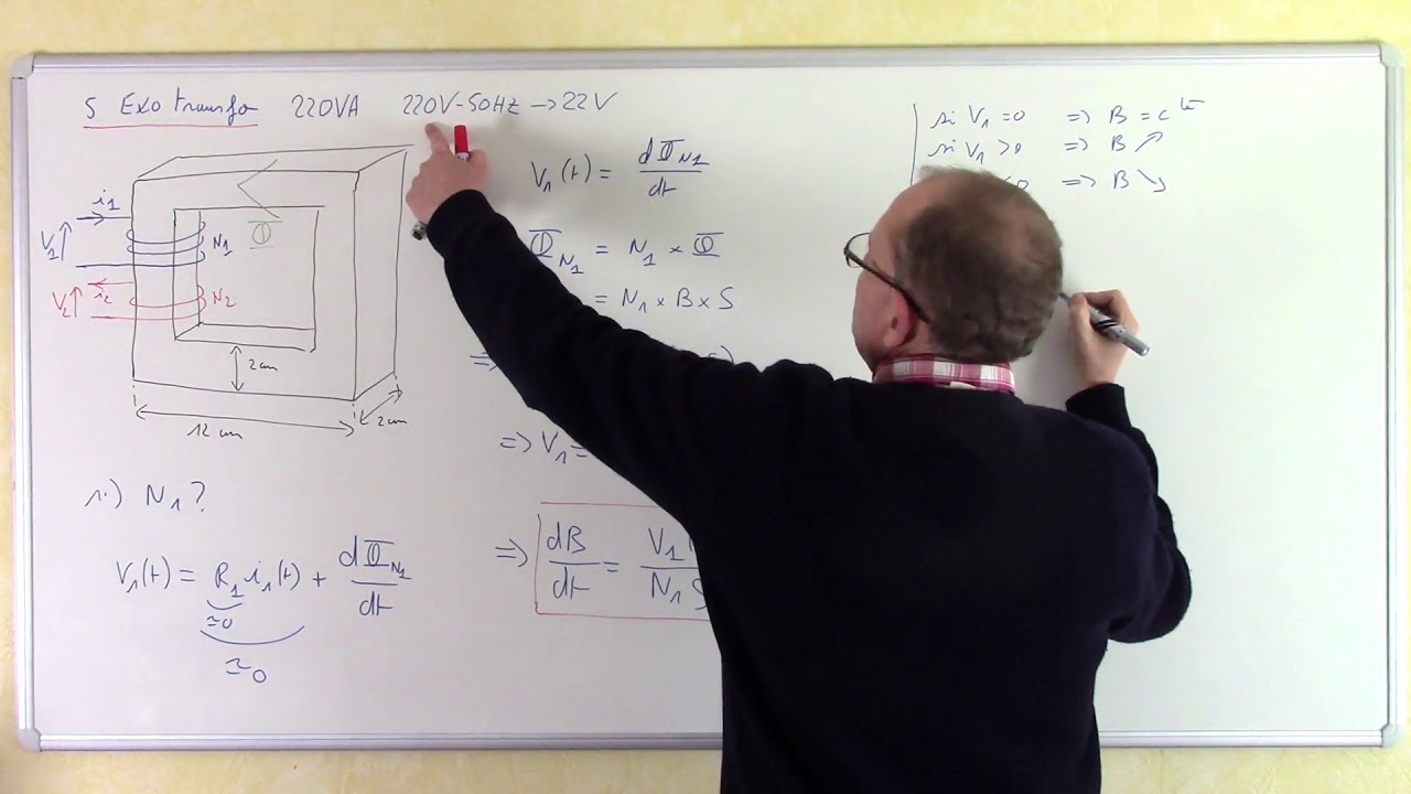 18 : conception d'un transformateur, choix du nombre de spires de l'enroulement primaire.