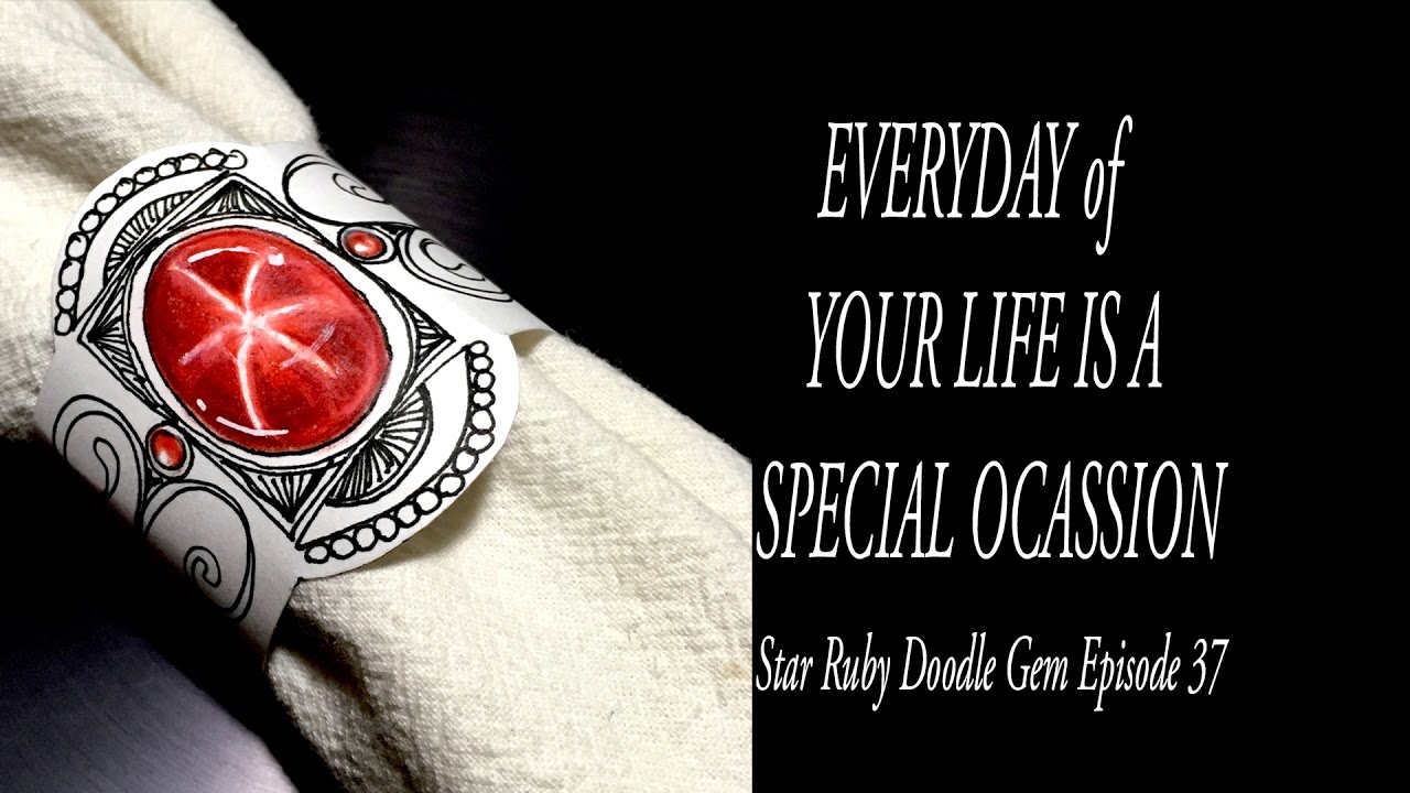 How to Draw a Star Ruby Doodle Gem Napkin Rings Tutorial EP 37