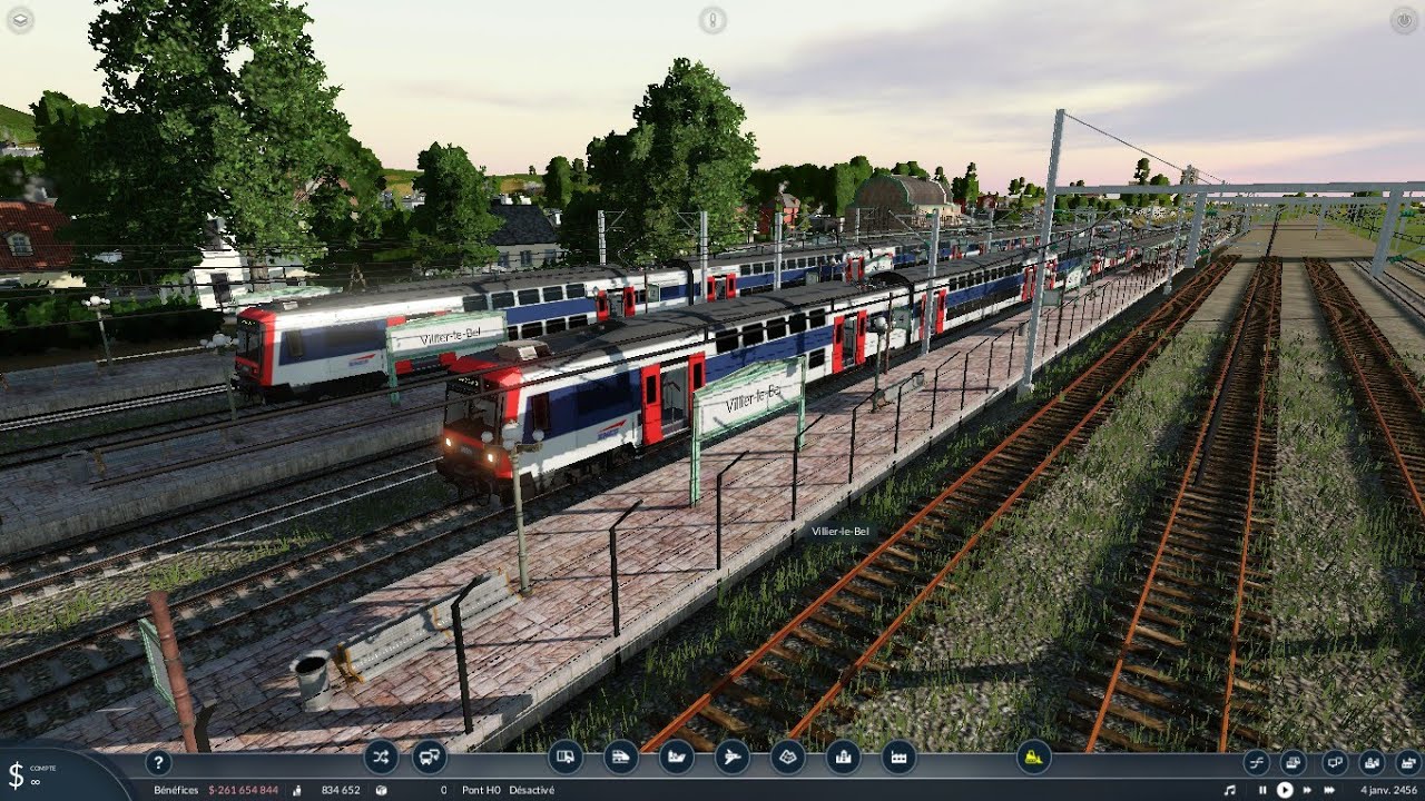 RER D Goussainville à Villeneuve Saint Georges en Cabine Transport fever 2