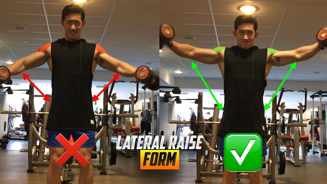 How To Do: Side Dumbbell Lateral Raise (Bad Form vs. Good ...