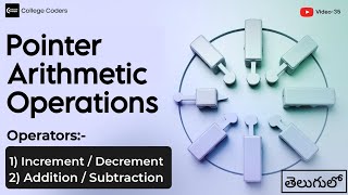 Pointers Arithmetic Operations in C | Telugu | Increment | Decrement | Addition | Subtraction