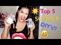 TOP 5 Summer DIY&#39;s!! + GIVEAWAY ANNOUNCEMENT | Collab w/ Ash Beauty