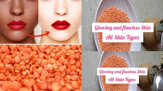 DIY Masoor dal face pack | Skin whitening pack | Glowing and flawless Skin | All Skin Types #viral