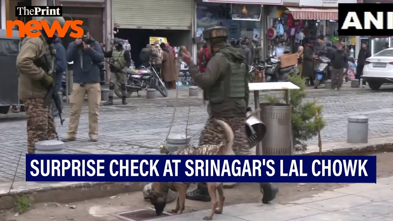 J&K police & CRPF personnel conduct surprise check at Srinagar's Lal Chowk