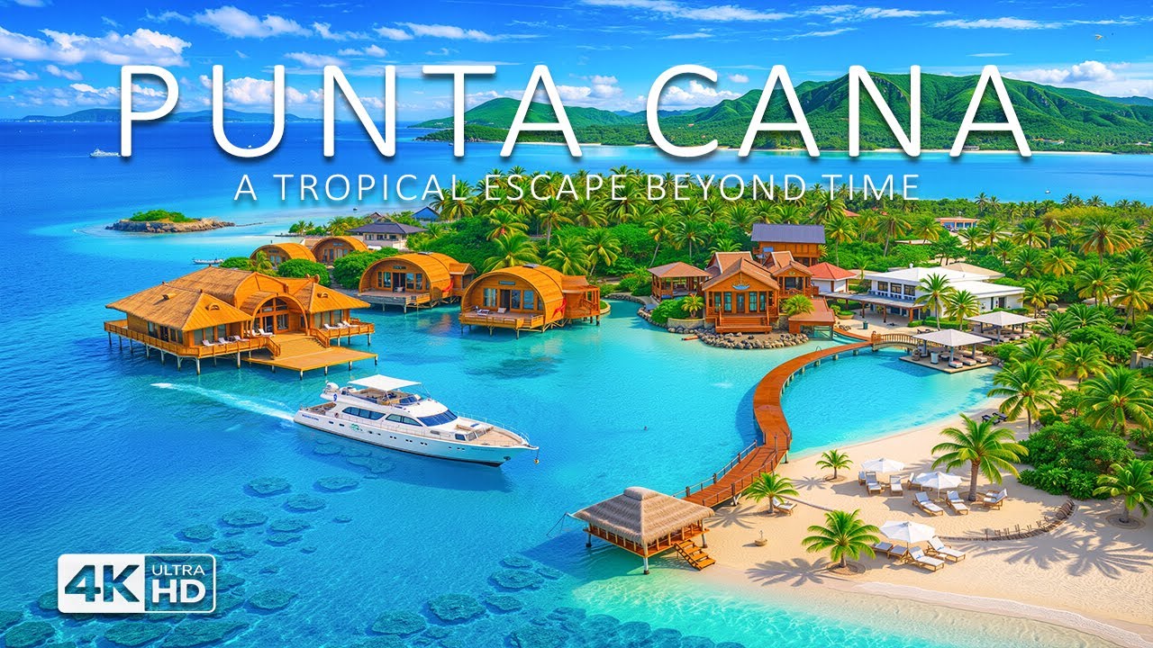 PUNTA CANA 4K DRONE FOOTAGE | Explore the Jewel of the Dominican Republic Beautiful with Deep House