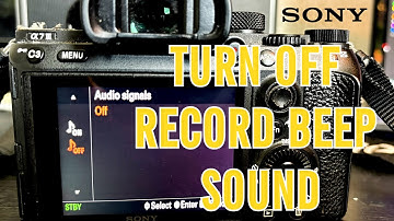 Turn Off Sony Beep Sound When Starting / Stoping Recording