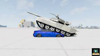 BeamNG.drive: BATTLE TANK VS CARS #25 screenshot 2