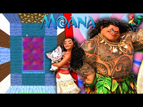COMO HACER UN PORTAL A LA DIMENSION DE MOANA - MINECRAFT DIMENSIONES gameplay español transistor
