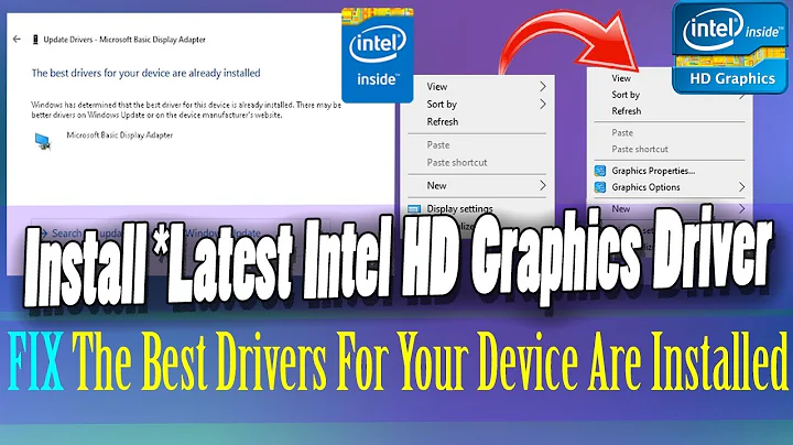 ✅Fix the best drivers for your device are already installed | Install latest Intel HD Graphics 2021