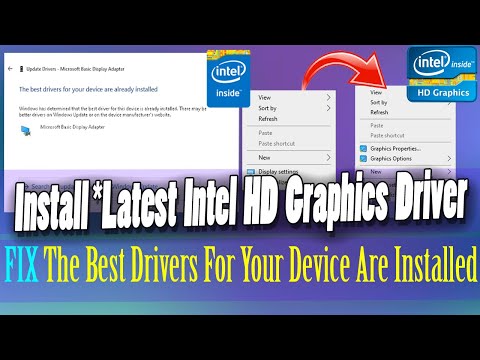 ✅Fix the best drivers for your device are already installed | Install latest Intel HD Graphics 2021 mới nhất 2023