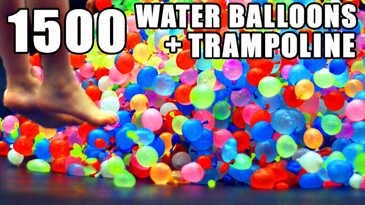 1500 Water Balloons + Trampoline- SLO MO!!