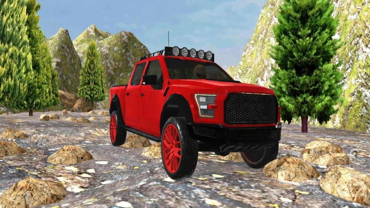Off Road King Car Driving: Red Ford Raptor vs Rocky Mountains! Android Gameplay