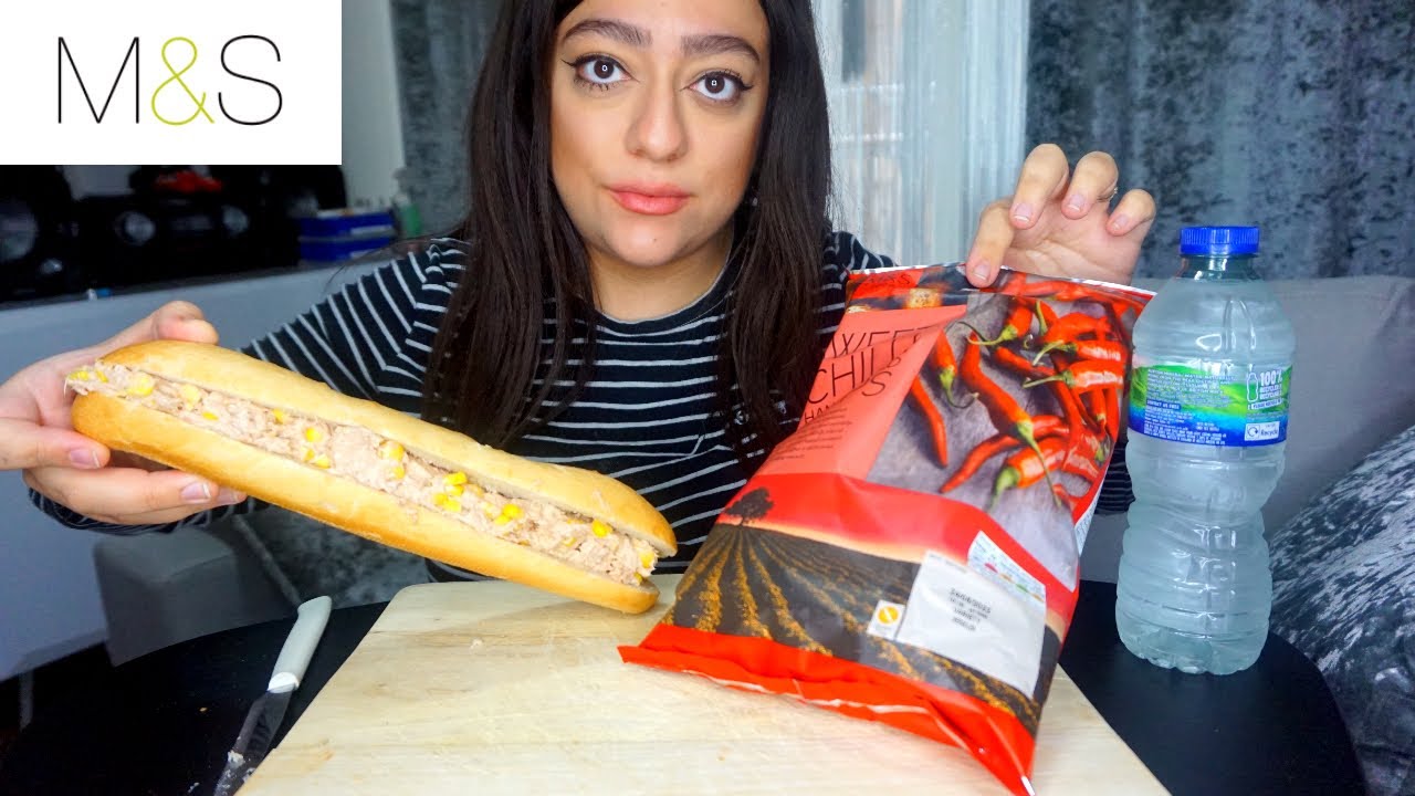 HUGE TUNA SWEET CORN BAGUETTE WITH SWEET CHILLI CRISPS