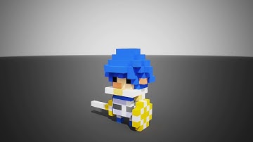First time playing with MagicaVoxel and turntable animation