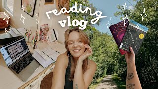 productive, realistic reading vlog ⌨️☕️ work week, 2 books, & weddings!