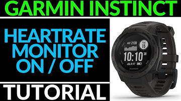 Turn On / Off Heart Rate Monitor - Garmin Instinct Tutorial