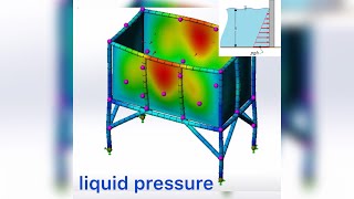 Solidworks Simulation  hydrostatic pressureسيموليشن بالعربي الضغط الستاتيكي في الخزانات