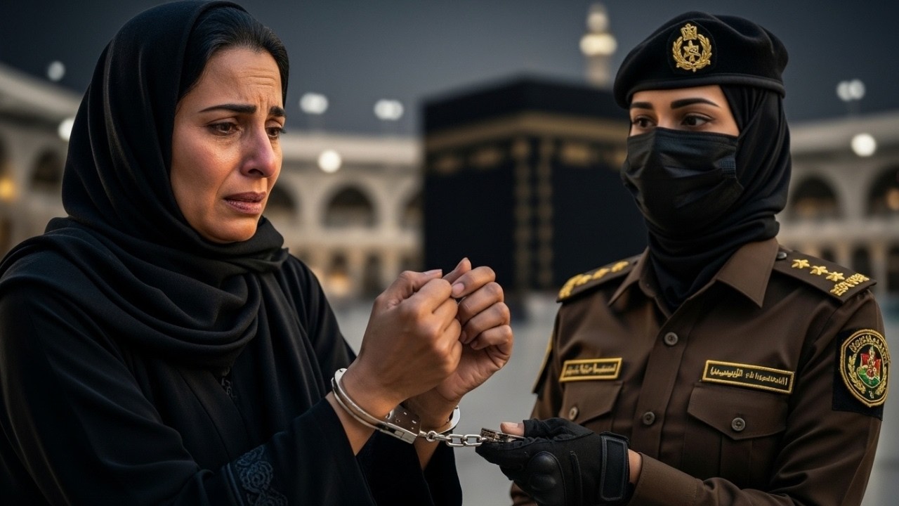 في أول ليلة من رمضان شرطية سعودية تعتقل متسولة داخل الحرم… وعندما عرفت الحقيقة، خاطرت بكل شيء لأجلها