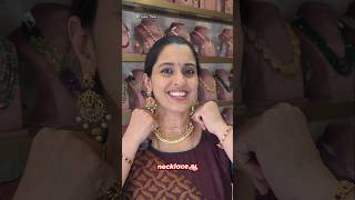 FREE Earrings | Antique Gold Kasu mattal brown color pearl | Real Pearls malai | Narayana Pearls ECR