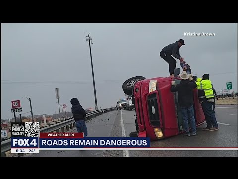 Roads remain dangerous in Tarrant County