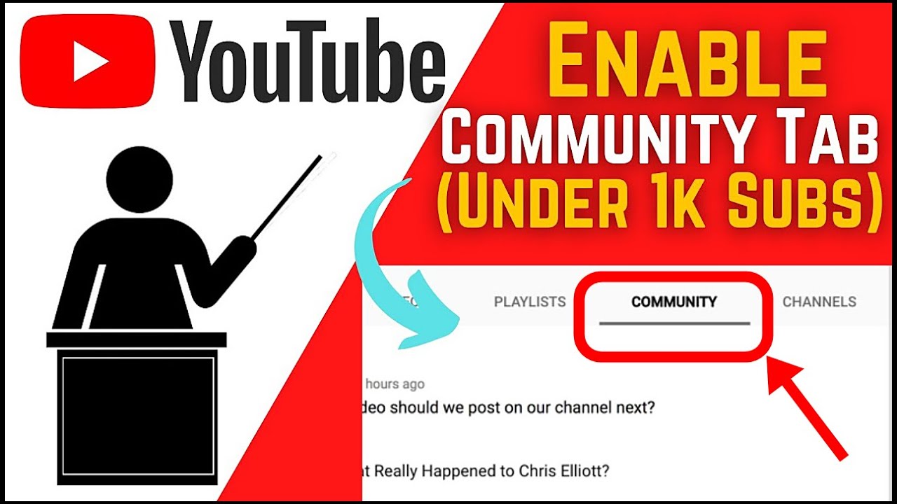 How To Get Community Tab On Youtube Without 1k Subs