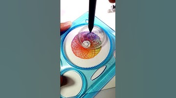 Spirograph art rainbow 🌈 #spirograph #satisfying #relaxing #asmr #art #shorts  #satisfying #relaxing
