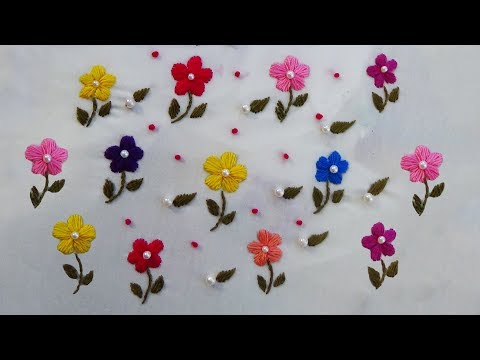 トップス Flower Embroidery Over Shirt Hand Embroidery: Flower Embroidery for All Over Shirt - YouTube