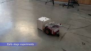 Linear time-varying MPC for nonprehensile object manipulation with a nonholonomic mobile robot