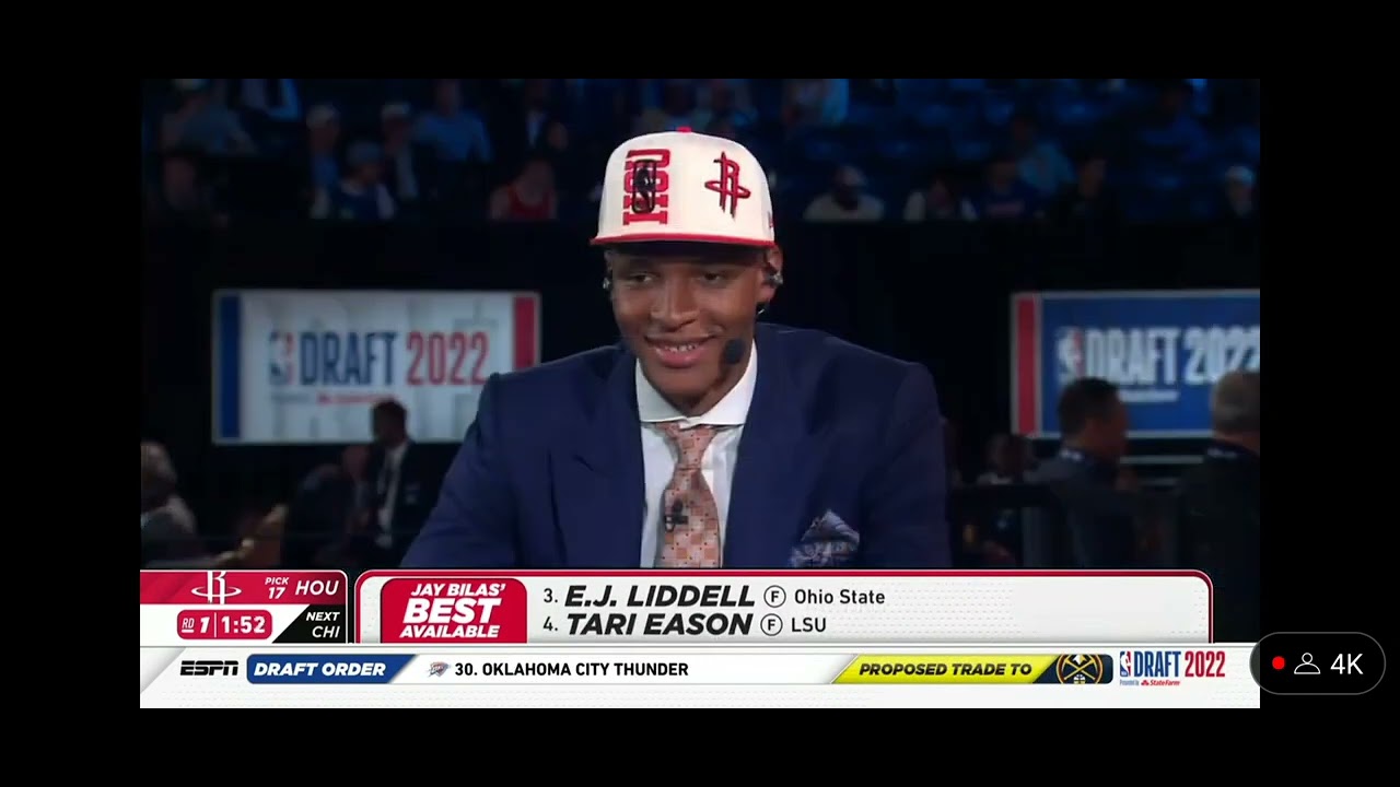 No.3 Pick Jabari Smith of Houston Rockets Interview - NBA Draft 2022