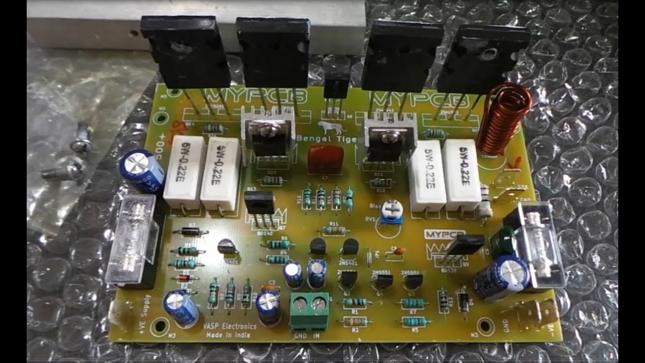 MYPCB vasp 400 Watt Hifi Mono Amplifier Board using C5200 A1943