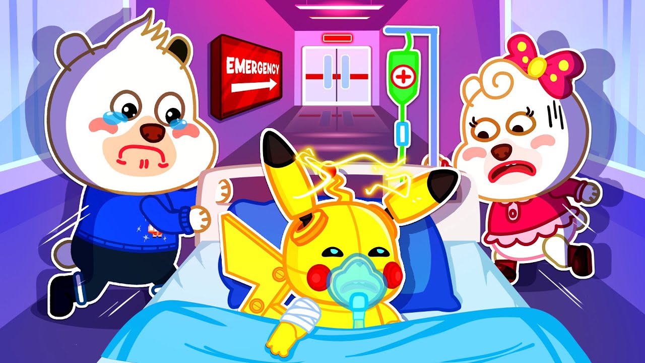 Emergency! Go to the Emergency Room!💖Bearee Takes Sick Pikachu to the Hospital | Bearee KID House