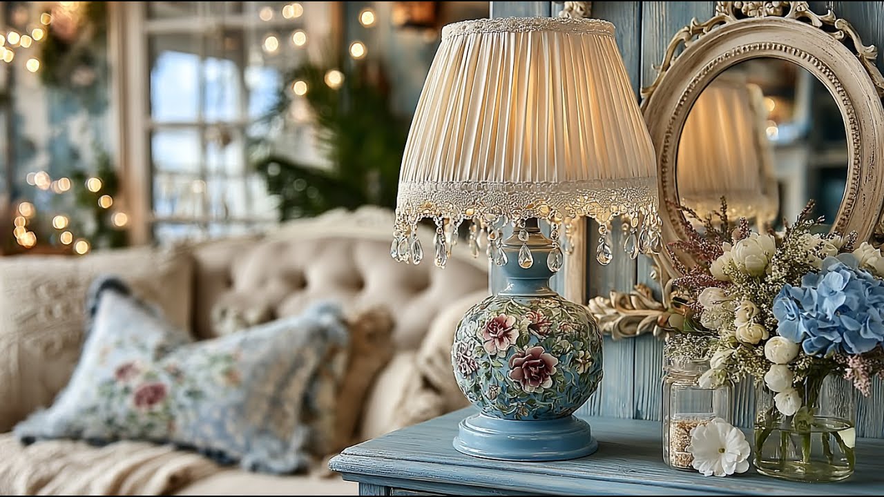 Sweet & Romantic Blue & Cream Small Farmhouse Tour 🌿| Elegant, Affordable & Cozy Vintage Shabby Chic