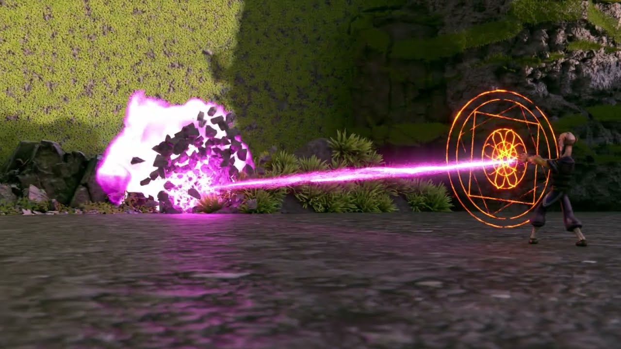 Blender Animation - Wizard Destruction Spell Using KHAOS and RBDLab Add-ons.