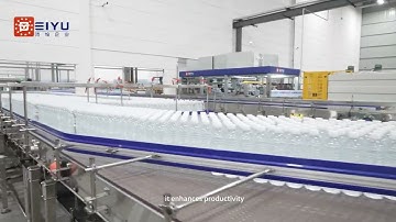 Dynamic buffer platform conveyor for42000 bph bottled water production lines #Dynamic Buffer System