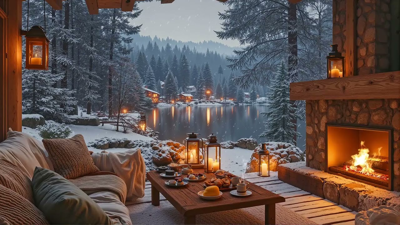 Golden Winter Jazz Café ☕ Elegant Smooth Jazz for Coffee Time, Reading & Quiet Focus