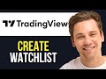 How to Create Watchlist on TradingView