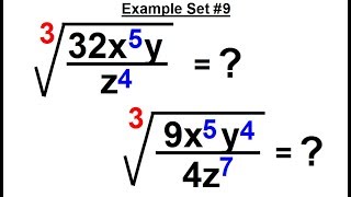 Algebra - Ch. 20: Simplifying Radical Expressions (13 of 15) Example Set #9