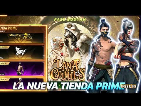 MOSTRANDO LA TIENDA PRIME DEL MES DE JULIO Y EL PASE LANA Y COLMILLOS EN FREE FIRE #freefire