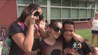 Thousands Line Up For Rowan University Solar Eclipse Party