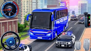 Police Prisoner Bus Transport Simulator 3D - US Police Bus Service Driver - Android GamePlay screenshot 1