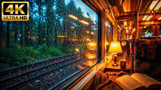 Rainy Train Ride • 4 Hours Sleep Music No Ads