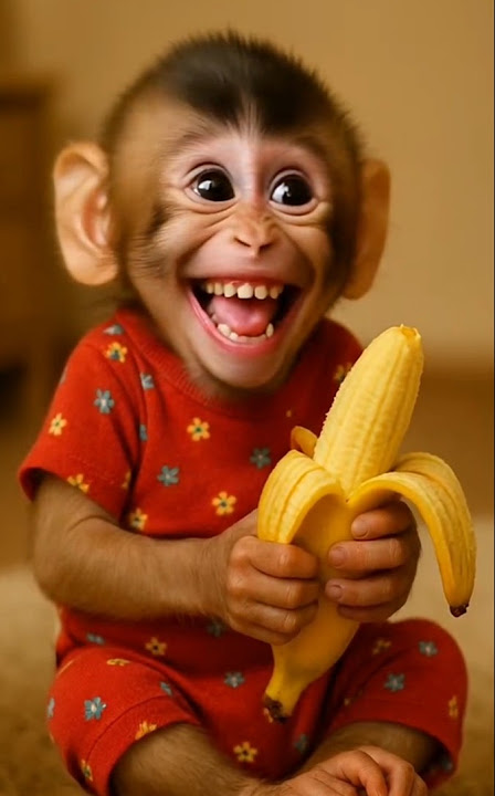 monkey eating banana 🍌